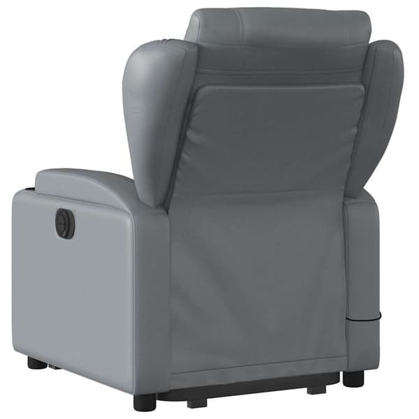 vidaXL løftestol med massagefunktion kunstlæder grå