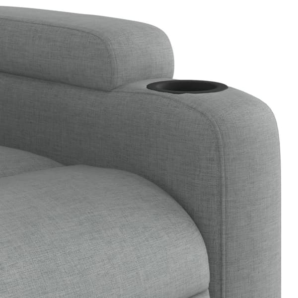 vidaXL Reclinerfåtölj med uppresningshjälp ljusgrå tyg
