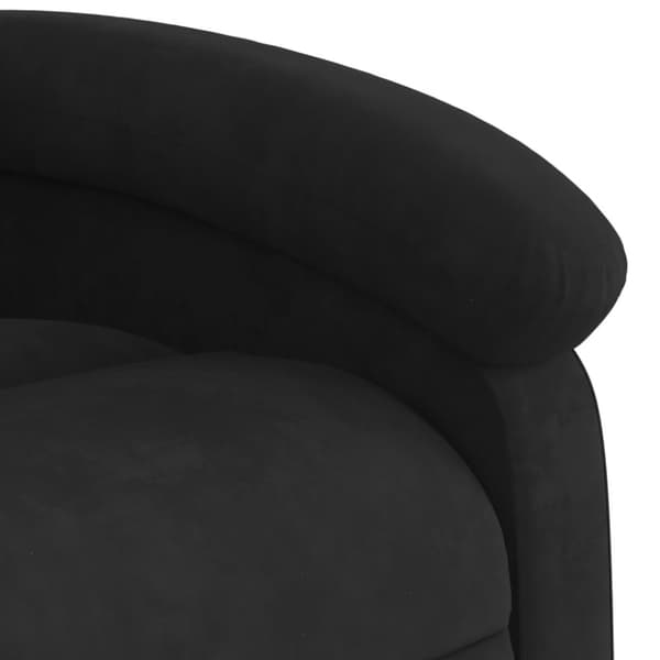 vidaXL løftestol med massagefunktion fløjl sort