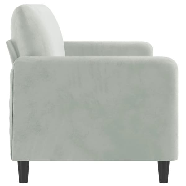 vidaXL 3-personers sofa 180 cm velour lysegrå