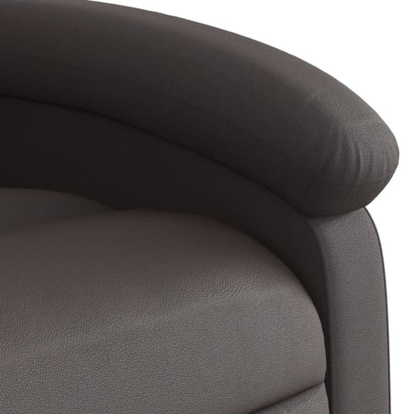 vidaXL Elektrisk massagefåtölj mörkbrun äkta läder