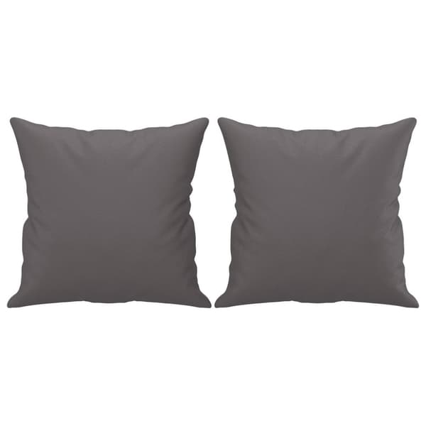 vidaXL 2-sits soffa med prydnadskuddar grå 140 cm konstläder