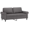Miniatyrbillede 3 af 8: vidaXL 2-personers sofa med pyntepuder 140 cm kunstlæder grå