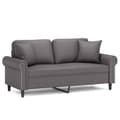 Miniatyrbillede 1 af 8: vidaXL 2-personers sofa med pyntepuder 140 cm kunstlæder grå