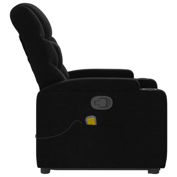 vidaXL Massagefåtölj med uppresningshjälp svart tyg