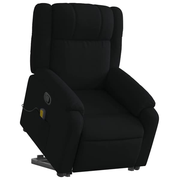 vidaXL Massagefåtölj med uppresningshjälp svart tyg