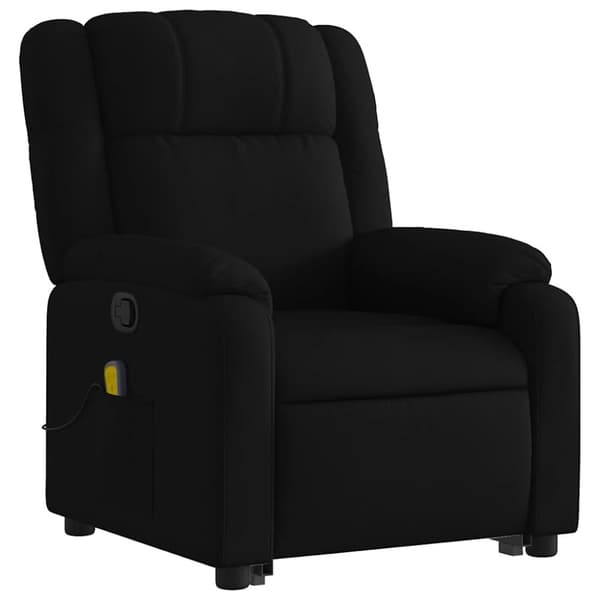 vidaXL Massagefåtölj med uppresningshjälp svart tyg