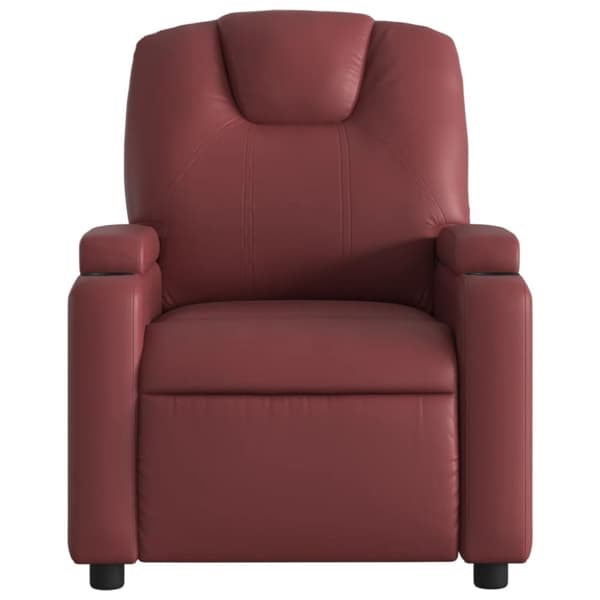 vidaXL Elektrisk massagefåtölj vinröd konstläder