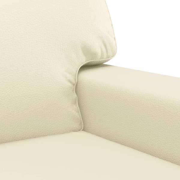 vidaXL 2-personers sofa 140 cm kunstlæder cremefarvet