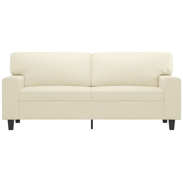 vidaXL 2-personers sofa 140 cm kunstlæder cremefarvet
