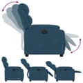 Miniatyrbild 5 av 11: vidaXL Elektrisk reclinerfåtölj blå sammet