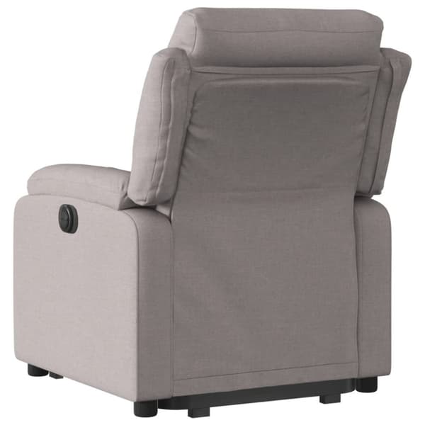 vidaXL Reclinerfåtölj med uppresningshjälp taupe tyg