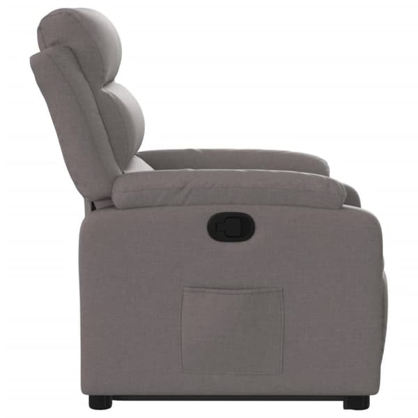 vidaXL Reclinerfåtölj med uppresningshjälp taupe tyg