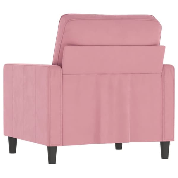 vidaXL lænestol 60 cm velour lyserød
