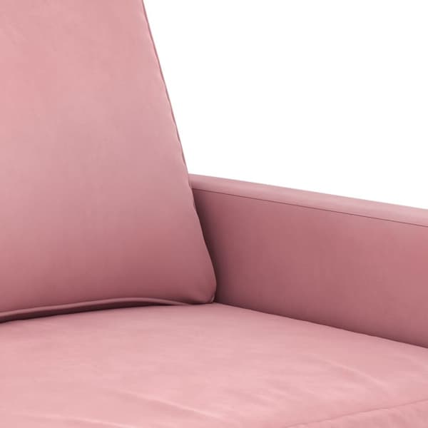 vidaXL lænestol 60 cm velour lyserød