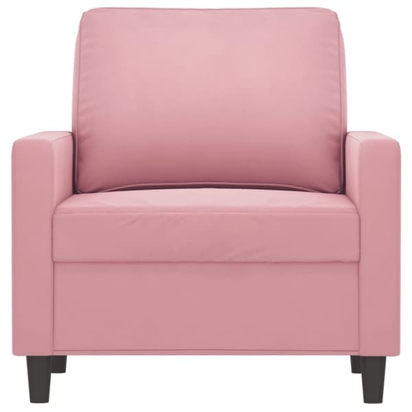 vidaXL lænestol 60 cm velour lyserød