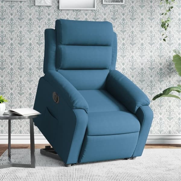 vidaXL løftestol velour blå