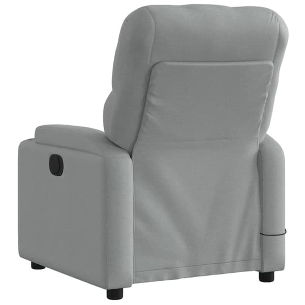 vidaXL Elektrisk massagefåtölj ljusgrå tyg