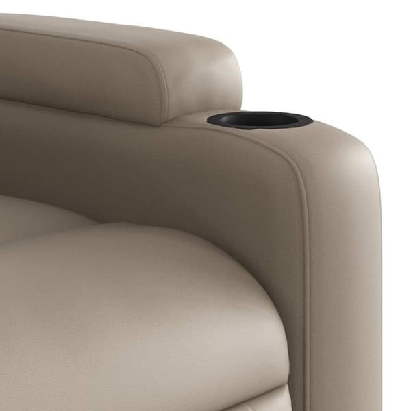 vidaXL løftestol med massagefunktion kunstlæder cappuccino