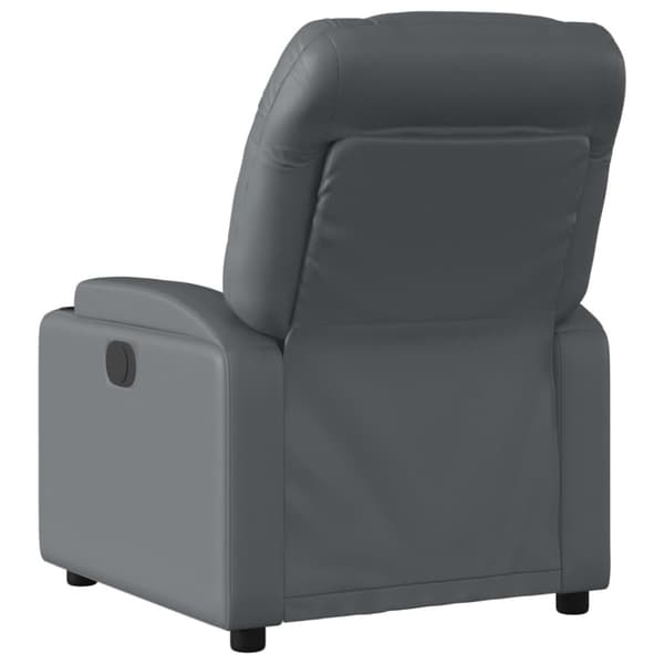vidaXL Elektrisk reclinerfåtölj grå konstläder