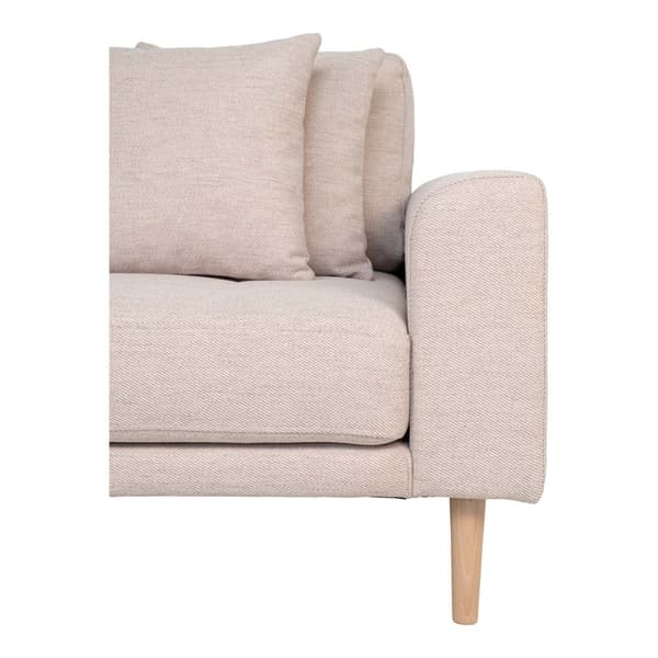 Lido soffa , loungesoffa vänster med 4 kuddar sandfärgad.
