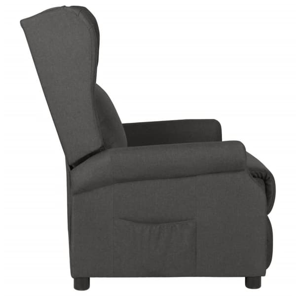 vidaXL Reclinerfåtölj mörkgrå tyg