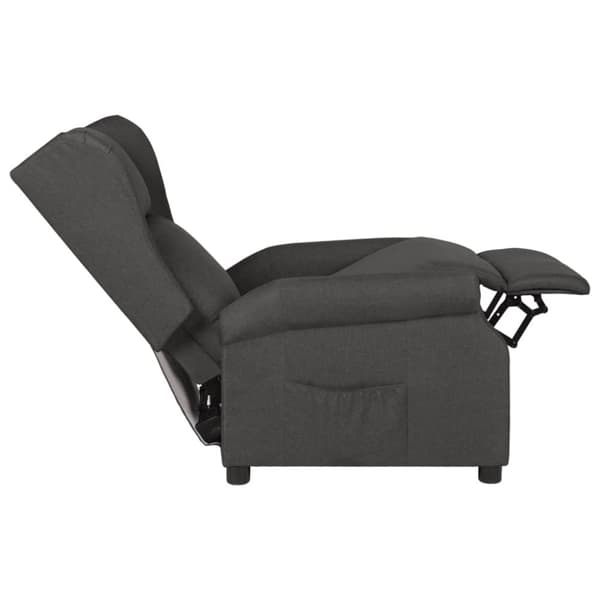 vidaXL Reclinerfåtölj mörkgrå tyg