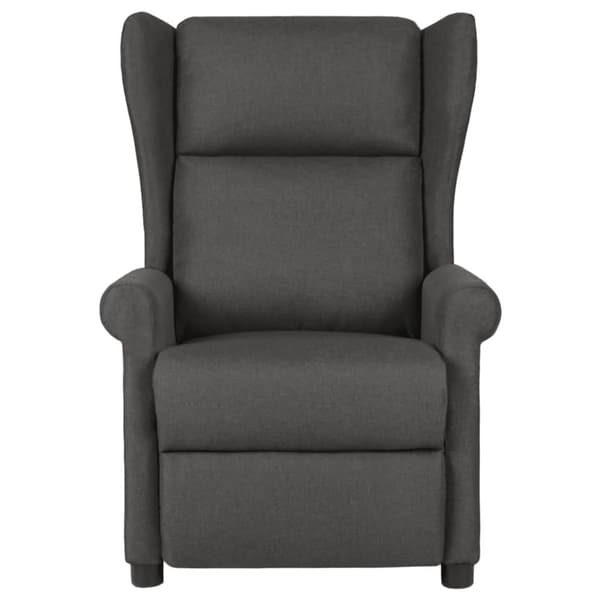 vidaXL Reclinerfåtölj mörkgrå tyg