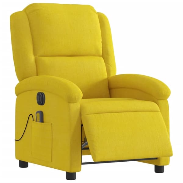 vidaXL massagestol velour gul