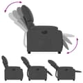 Miniatyrbild 7 av 11: vidaXL Elektrisk reclinerfåtölj mörkgrå tyg