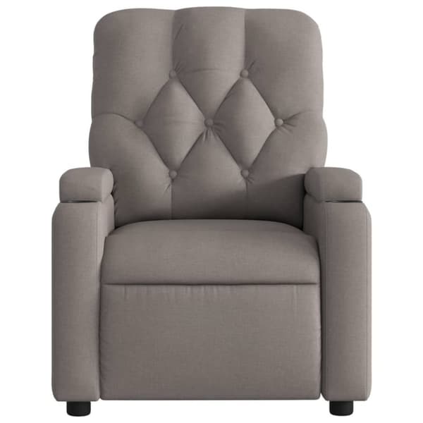vidaXL Elektrisk reclinerfåtölj taupe tyg