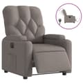 Miniatyrbild 1 av 11: vidaXL Elektrisk reclinerfåtölj taupe tyg