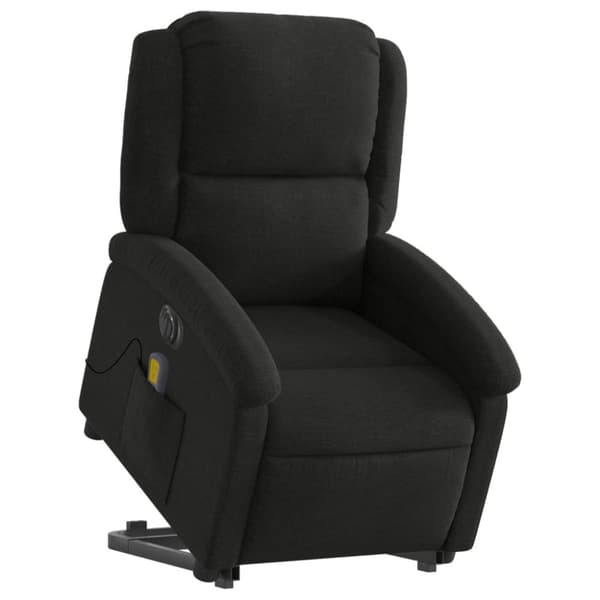 vidaXL elektrisk massagestol med løftefunktion stof sort