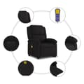 Miniatyrbillede 8 af 11: vidaXL elektrisk massagestol med løftefunktion stof sort