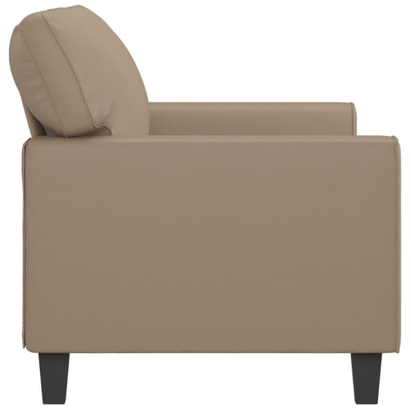 vidaXL 2-sitssoffa cappuccino 140 cm konstläder