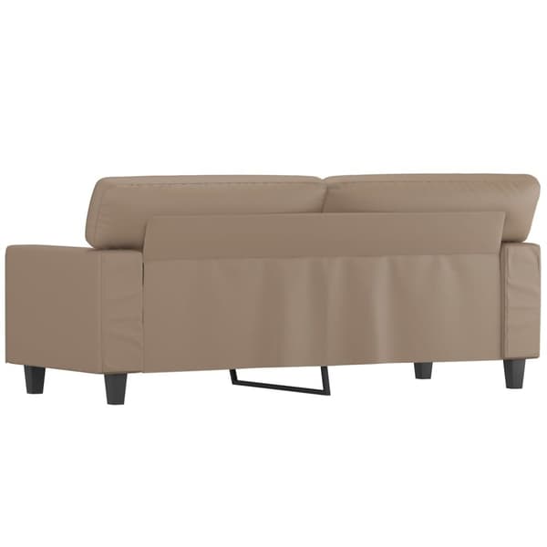 vidaXL 2-sitssoffa cappuccino 140 cm konstläder