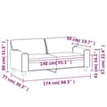 Miniatyrbild 7 av 8: vidaXL 2-sitssoffa cappuccino 140 cm konstläder