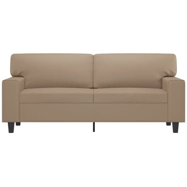vidaXL 2-sitssoffa cappuccino 140 cm konstläder