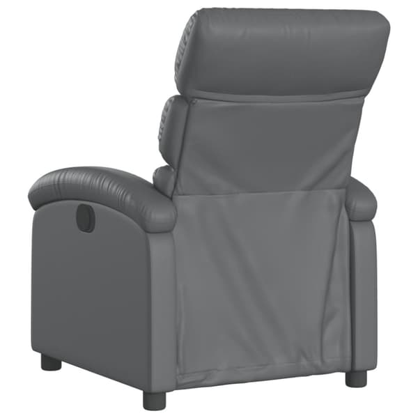 vidaXL Elektrisk reclinerfåtölj grå konstläder