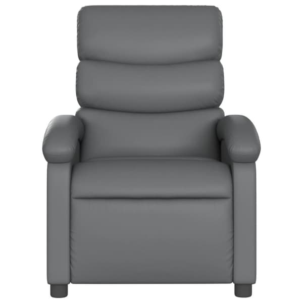 vidaXL Elektrisk reclinerfåtölj grå konstläder