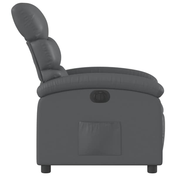 vidaXL Elektrisk reclinerfåtölj grå konstläder
