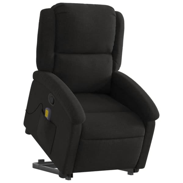 vidaXL Massagefåtölj med uppresningshjälp svart tyg