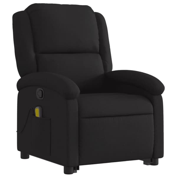 vidaXL Massagefåtölj med uppresningshjälp svart tyg
