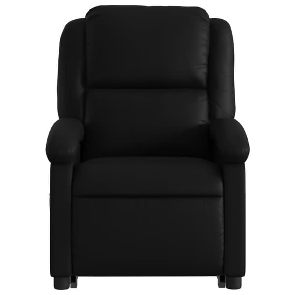 vidaXL Reclinerfåtölj med uppresningshjälp svart konstläder