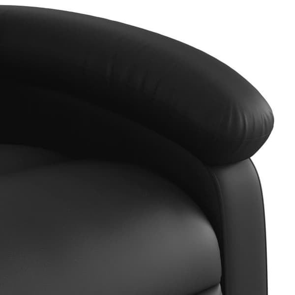 vidaXL Reclinerfåtölj med uppresningshjälp svart konstläder