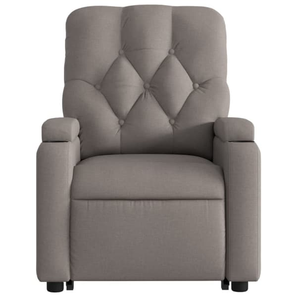 vidaXL Massagefåtölj med uppresningshjälp taupe tyg