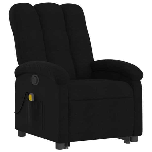 vidaXL Massagefåtölj med uppresningshjälp svart tyg