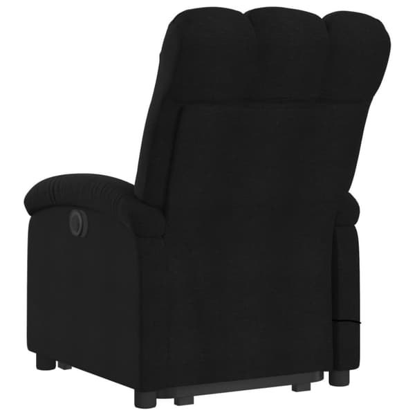 vidaXL Massagefåtölj med uppresningshjälp svart tyg
