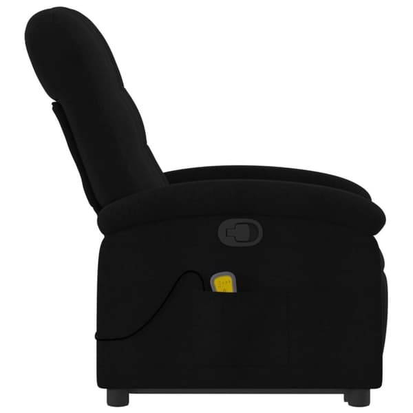 vidaXL Massagefåtölj med uppresningshjälp svart tyg