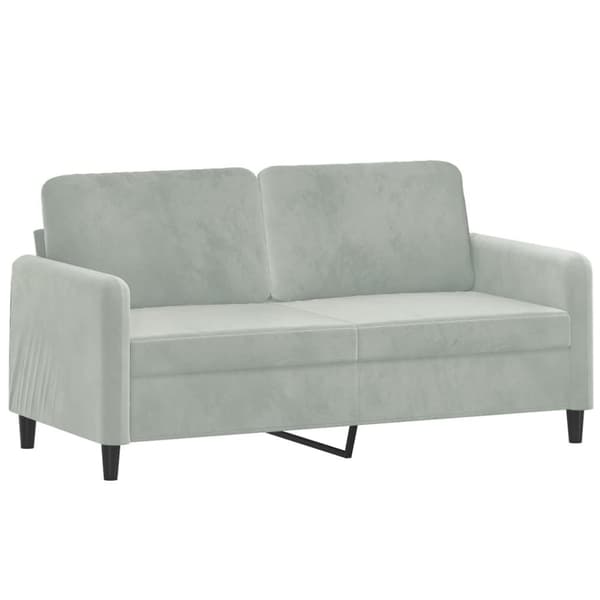 vidaXL 2-personers sofa 140 cm fløjl lysegrå